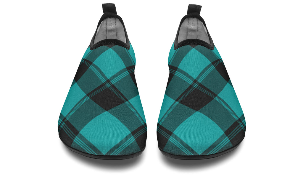 Pennyroyal Teal Plaid Water Shoes