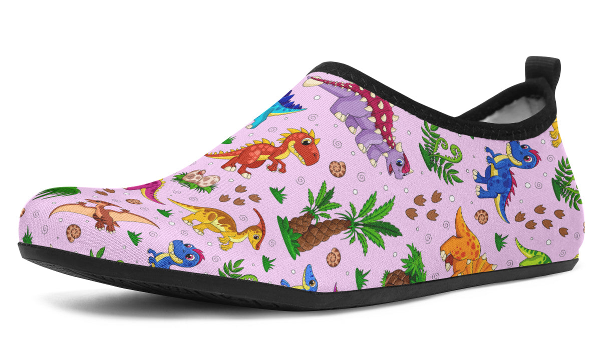Pink And Blue Mismatched Baby Dinos Water Shoes - Offbeat Sweetie