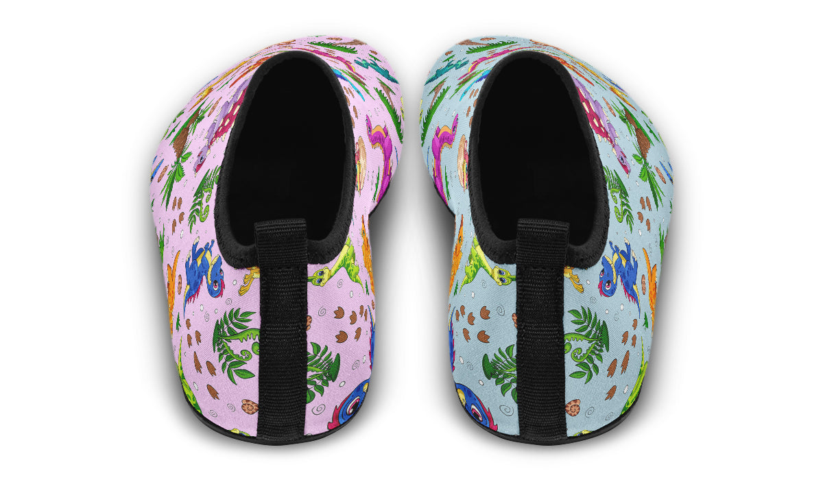 Pink And Blue Mismatched Baby Dinos Water Shoes - Offbeat Sweetie