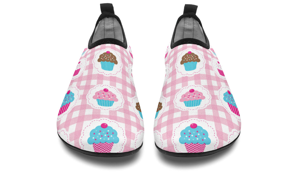 Pink Gingham Cupcakes Water Shoes