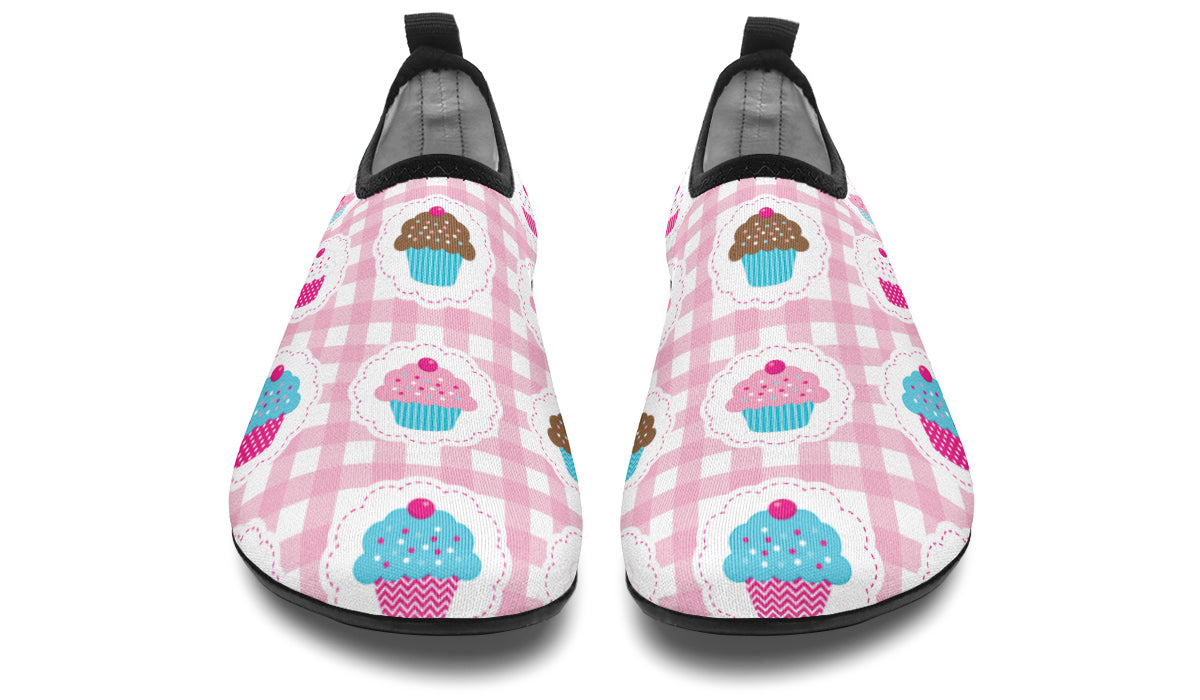 Pink Gingham Cupcakes Water Shoes