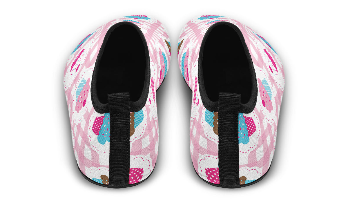 Pink Gingham Cupcakes Water Shoes