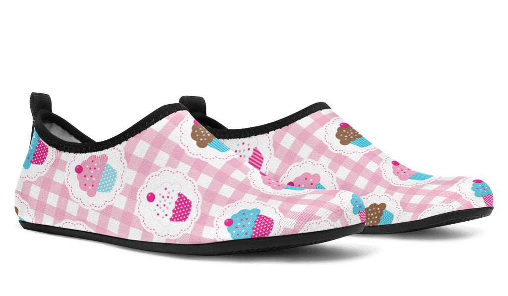 Pink Gingham Cupcakes Water Shoes