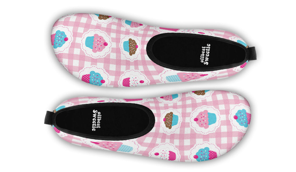 Pink Gingham Cupcakes Water Shoes