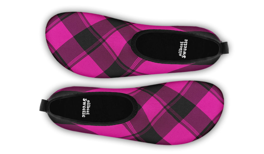 Pretty In Pink Plaid Water Shoes
