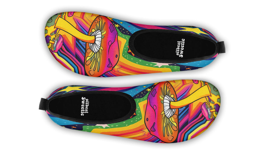 Psychedelic Mushies Water Shoes - Offbeat Sweetie