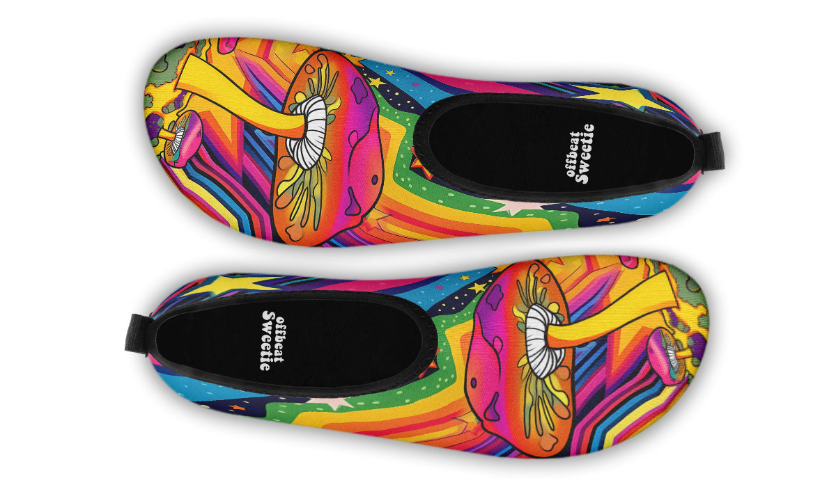 Psychedelic Mushies Water Shoes - Offbeat Sweetie
