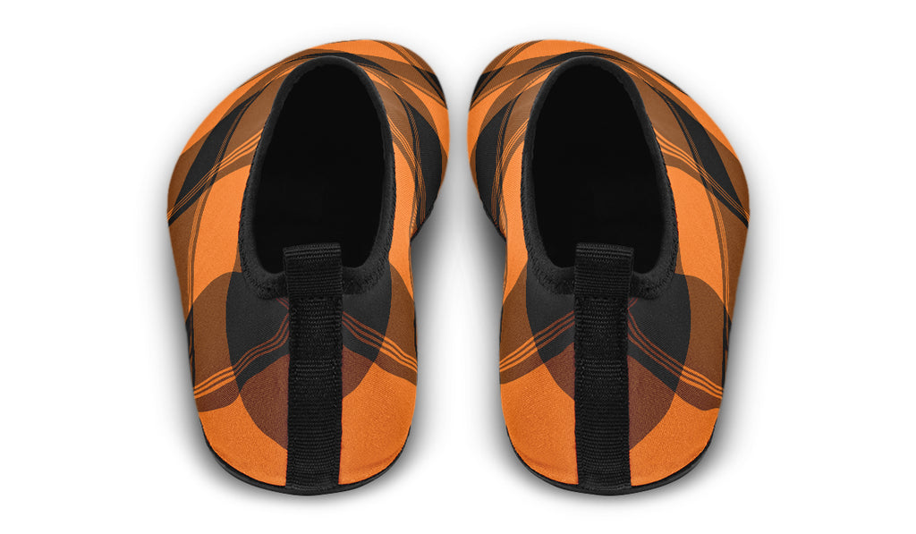 Pumpkin Pop Plaid Water Shoes
