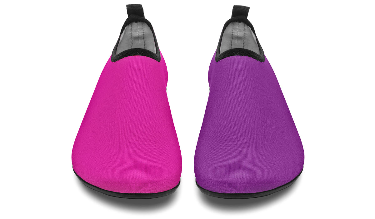 Purple And Pink Mismatch Water Shoes - Offbeat Sweetie