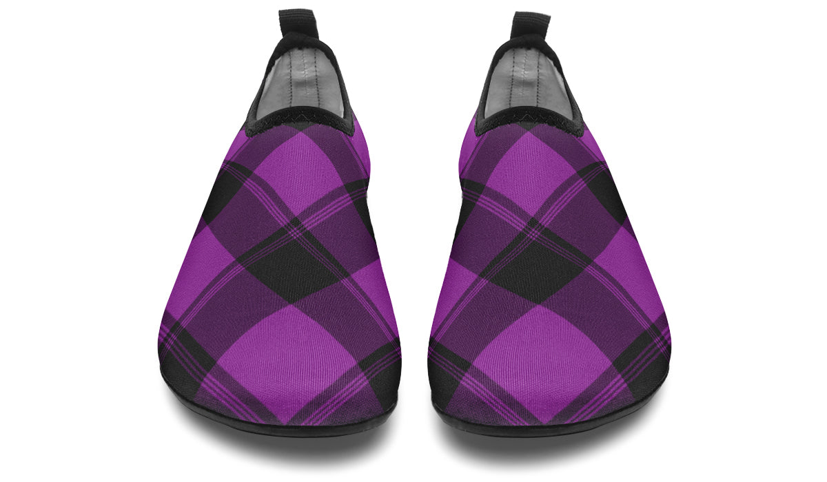Purple Reign Plaid Water Shoes