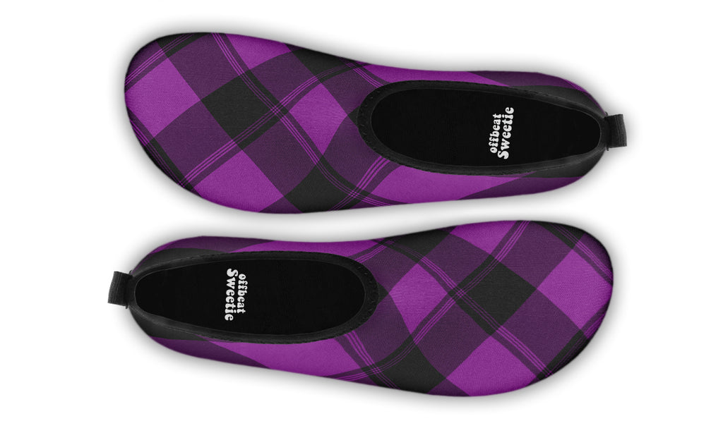 Purple Reign Plaid Water Shoes