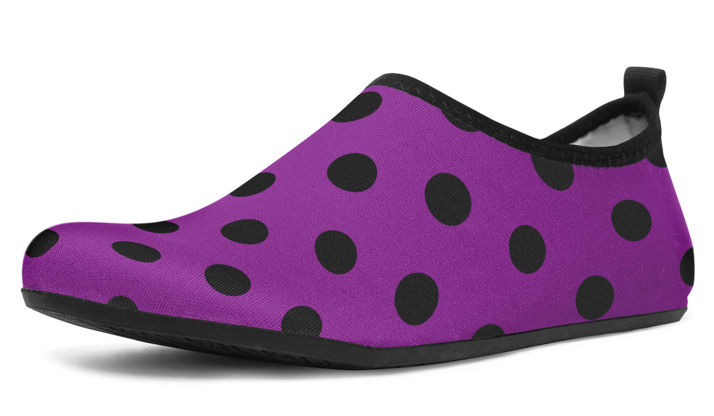 Purple Reign Polka Dot Water Shoes