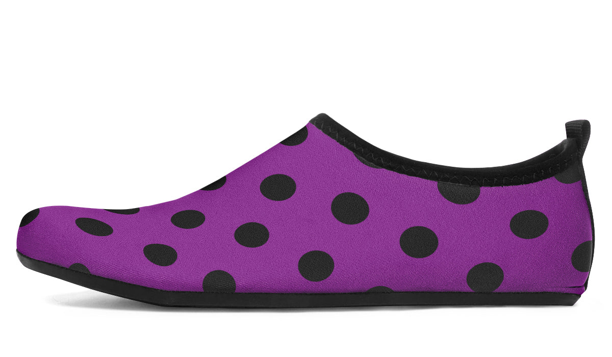 Purple Reign Polka Dot Water Shoes