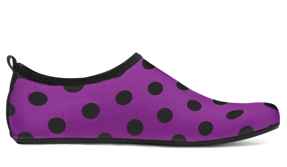 Purple Reign Polka Dot Water Shoes