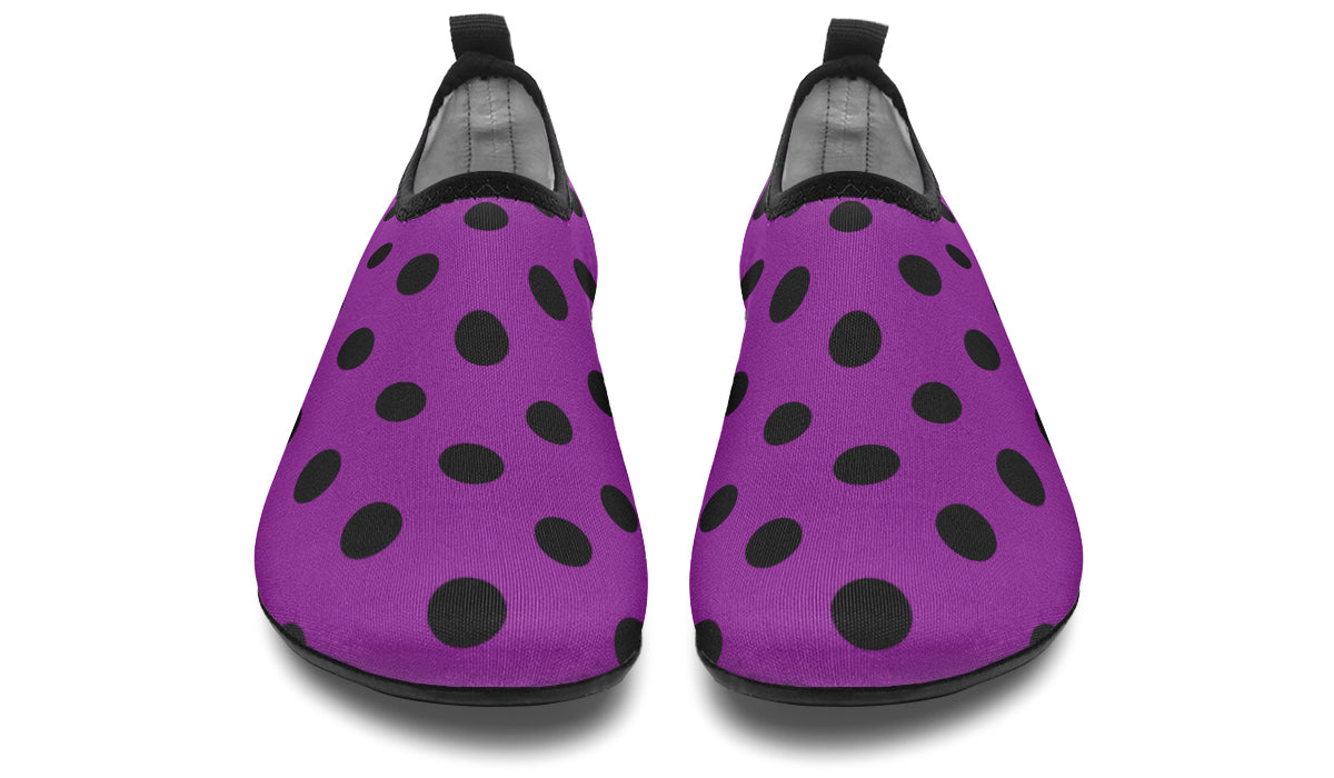 Purple Reign Polka Dot Water Shoes