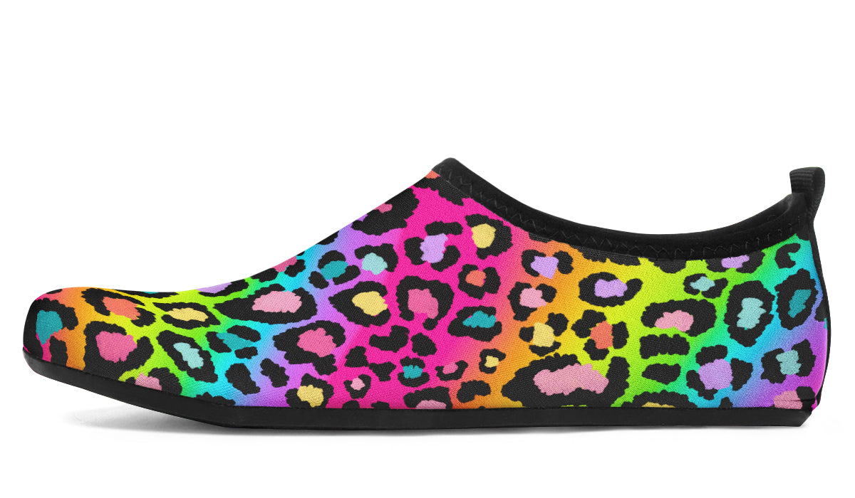 Rainbow Leopard Water Shoes - Offbeat Sweetie