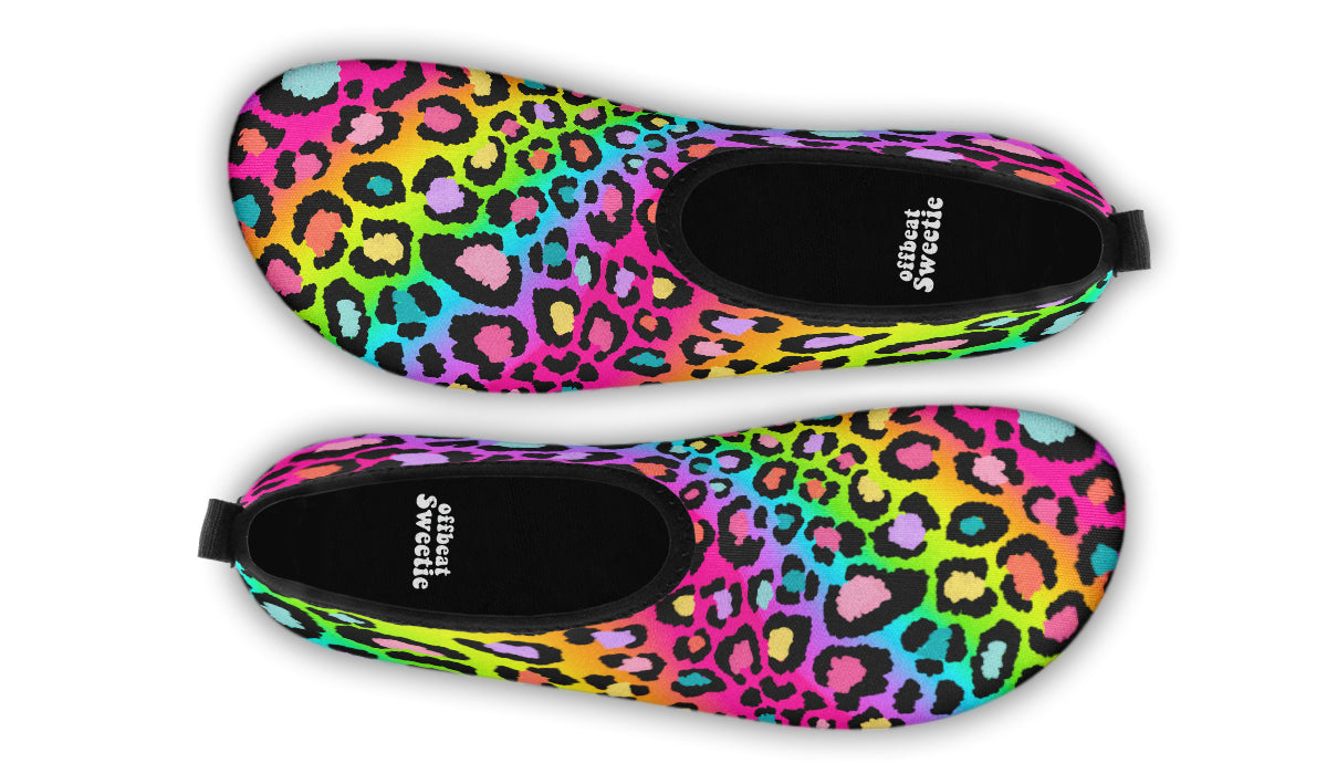 Rainbow Leopard Water Shoes - Offbeat Sweetie