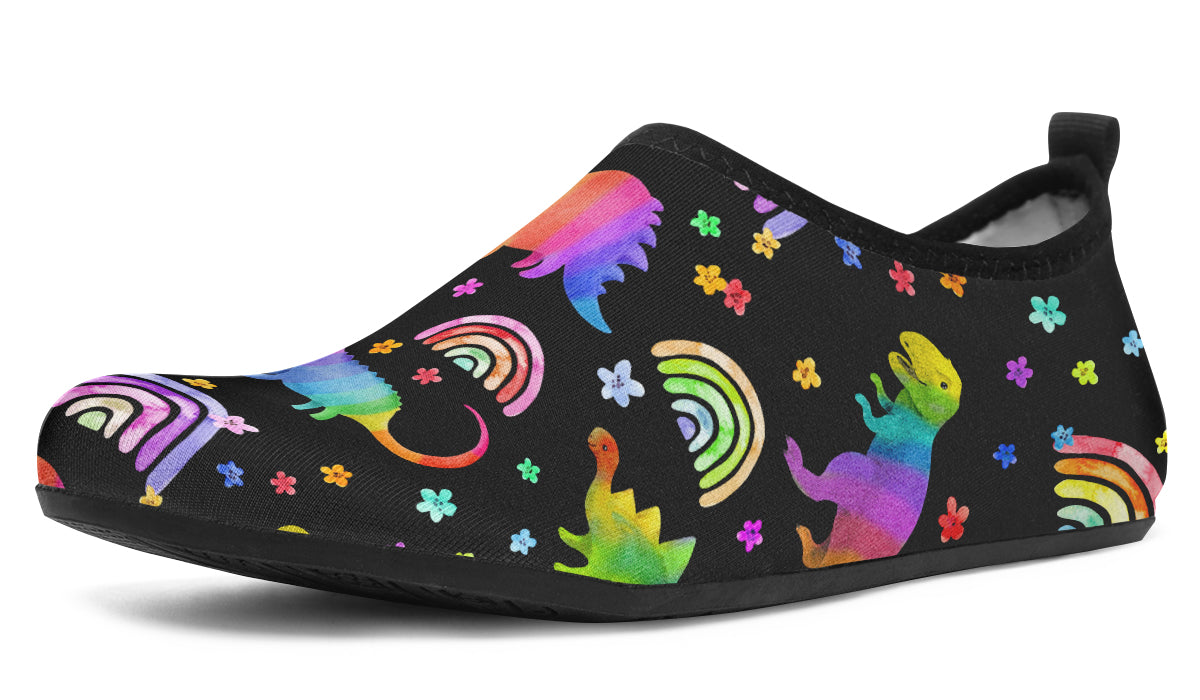 Rainbow Dinos Water Shoes - Offbeat Sweetie