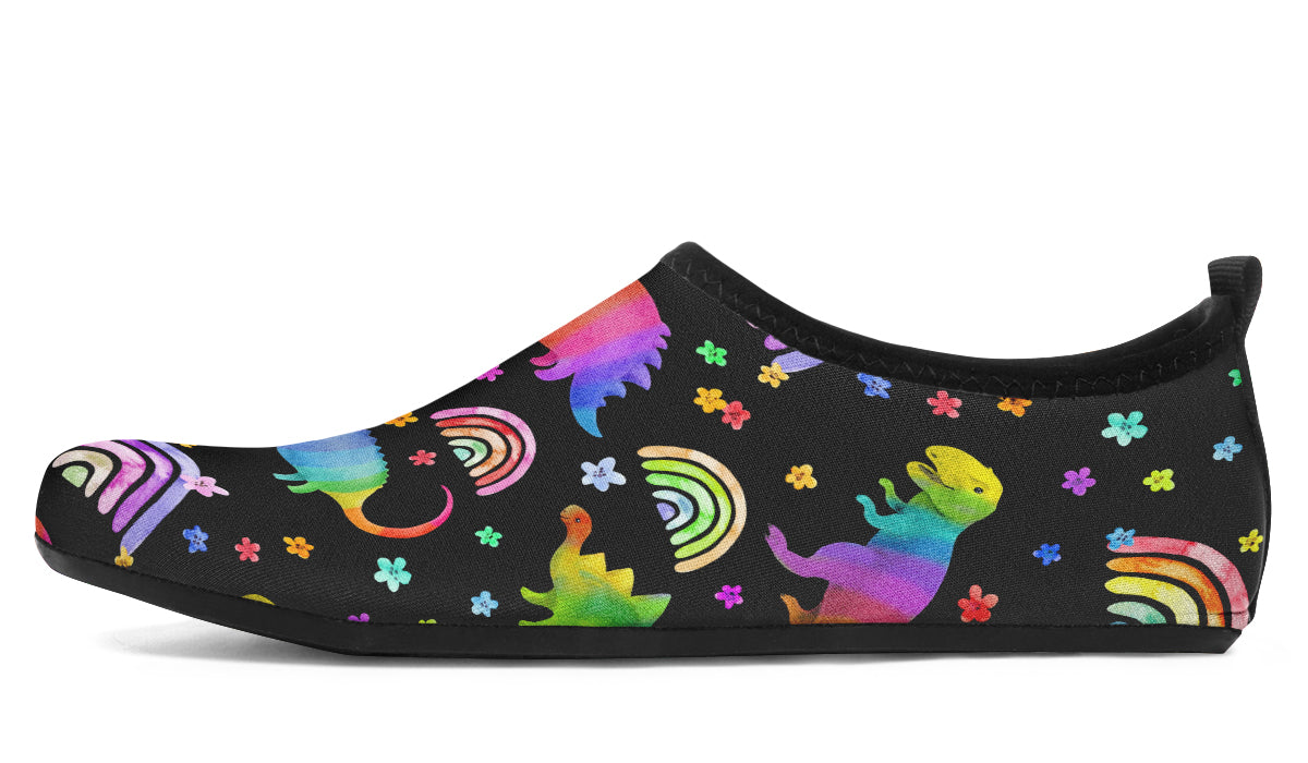 Rainbow Dinos Water Shoes - Offbeat Sweetie