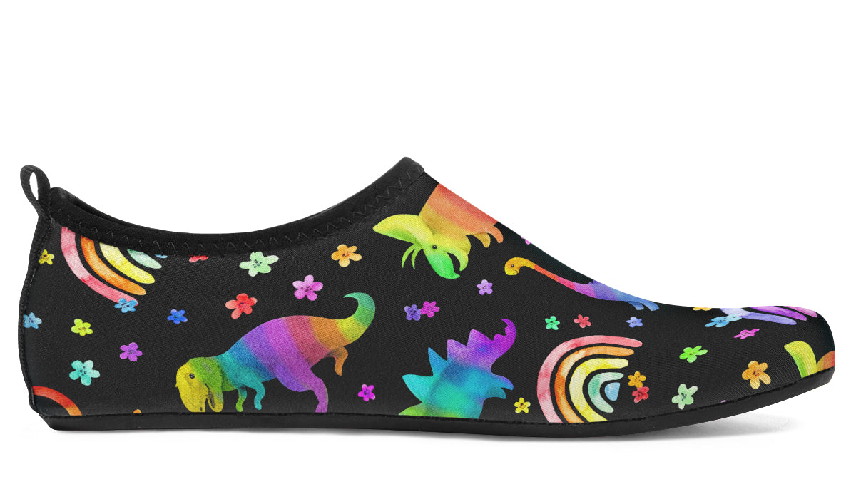 Rainbow Dinos Water Shoes - Offbeat Sweetie