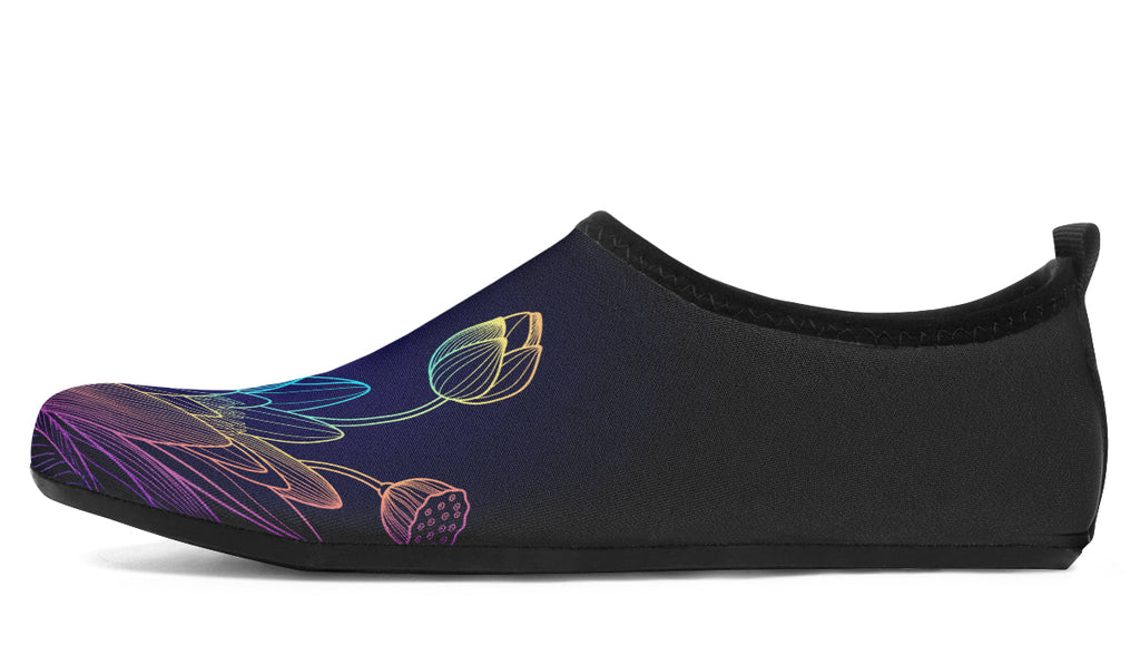 Rainbow Lotus Flowers Water Shoes - Offbeat Sweetie
