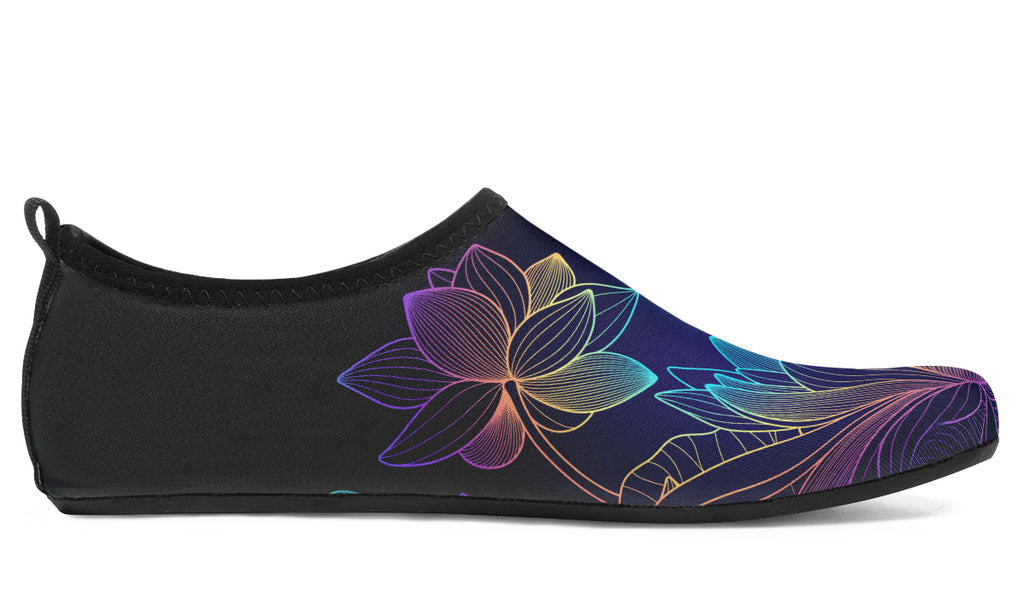 Rainbow Lotus Flowers Water Shoes - Offbeat Sweetie