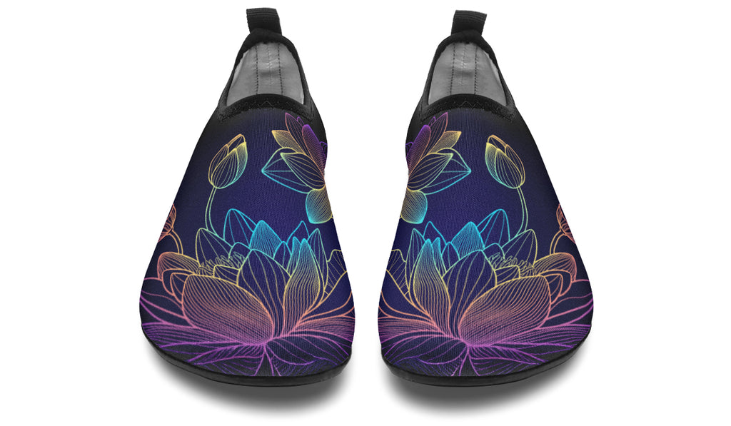 Rainbow Lotus Flowers Water Shoes - Offbeat Sweetie