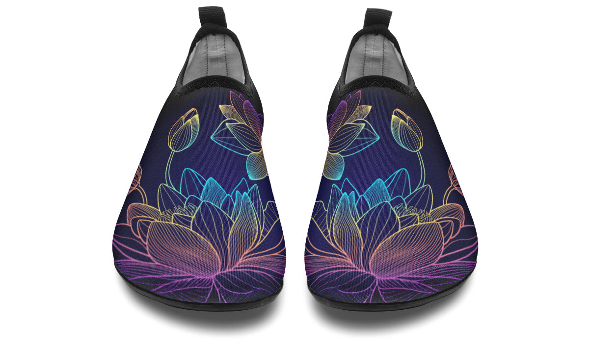Rainbow Lotus Flowers Water Shoes - Offbeat Sweetie