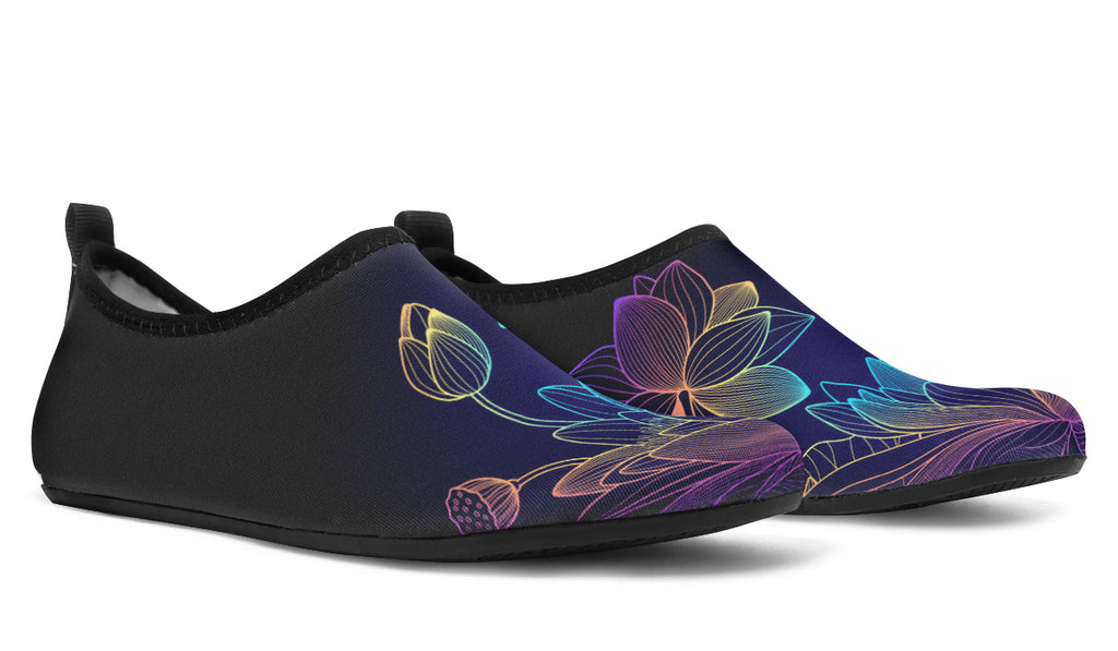 Rainbow Lotus Flowers Water Shoes - Offbeat Sweetie
