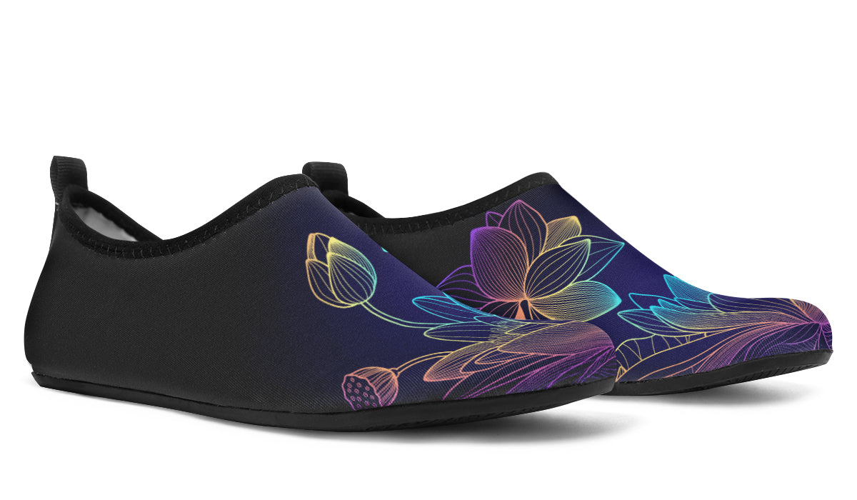 Rainbow Lotus Flowers Water Shoes - Offbeat Sweetie