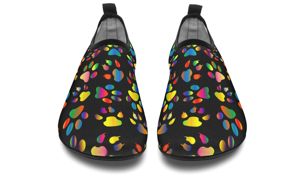 Rainbow Paw Prints Water Shoes - Offbeat Sweetie