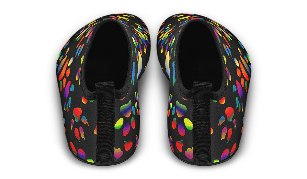 Rainbow Paw Prints Water Shoes - Offbeat Sweetie