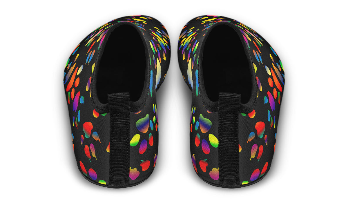 Rainbow Paw Prints Water Shoes - Offbeat Sweetie