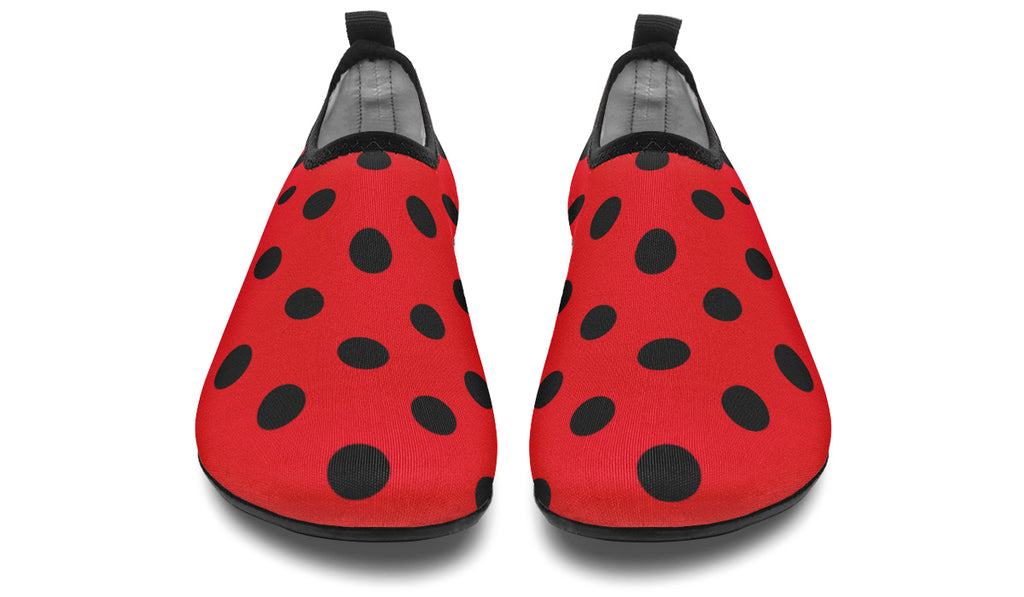 Red And Black Polka Dot Water Shoes