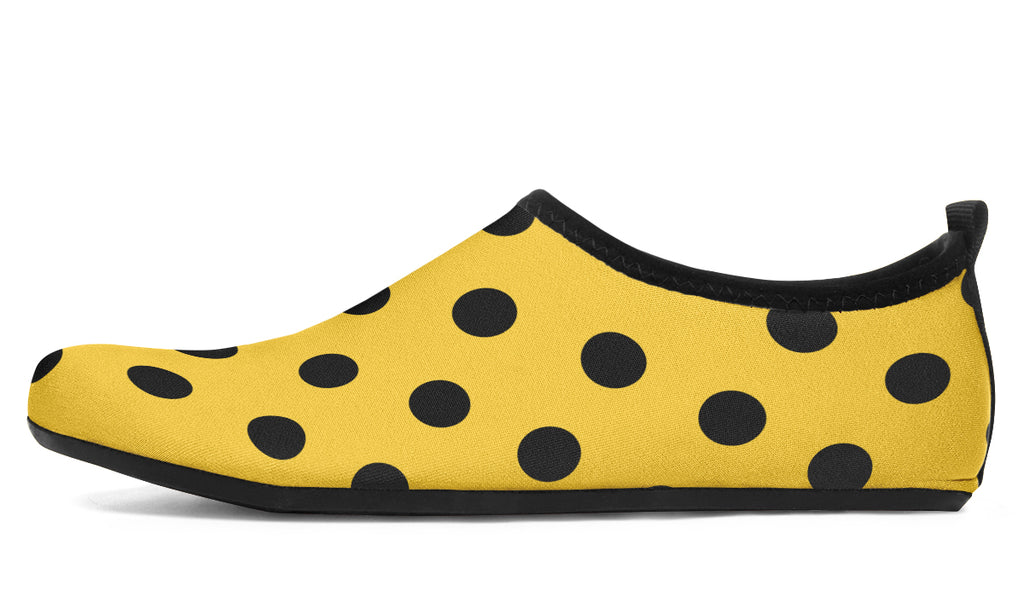 Red And Yellow Mismatched Polka Dot Water Shoes