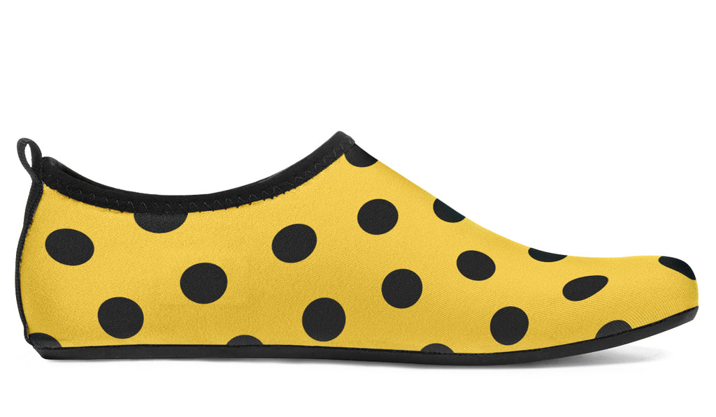 Red And Yellow Mismatched Polka Dot Water Shoes