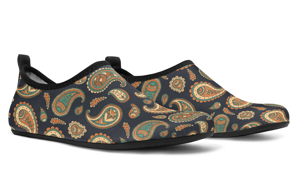 Retro Paisley Water Shoes - Offbeat Sweetie