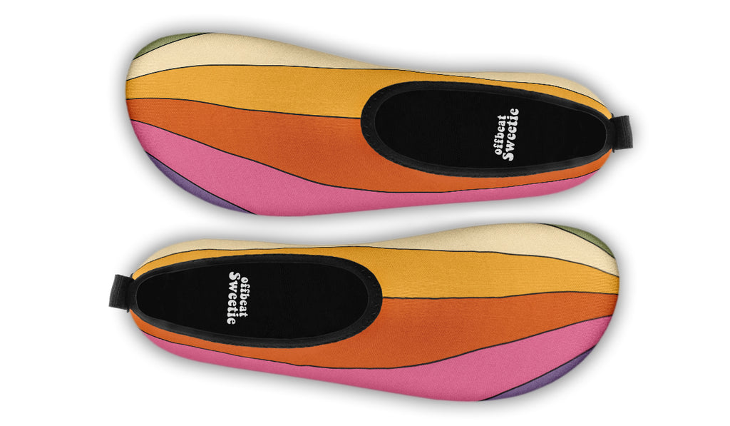 Retro Rainbow Water Shoes - Offbeat Sweetie