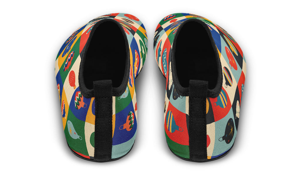 Retro Xmas Baubles Water Shoes - Offbeat Sweetie