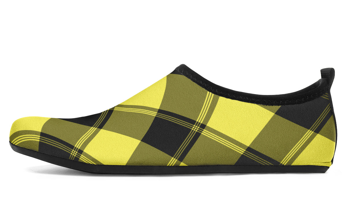 Sunny Yellow Plaid Water Shoes