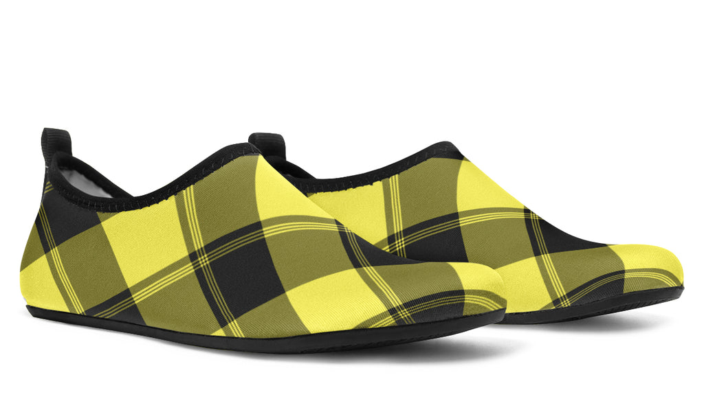 Sunny Yellow Plaid Water Shoes