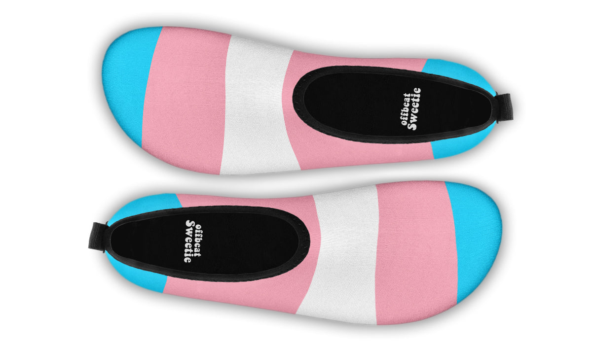 Trans Flag Water Shoes - Offbeat Sweetie