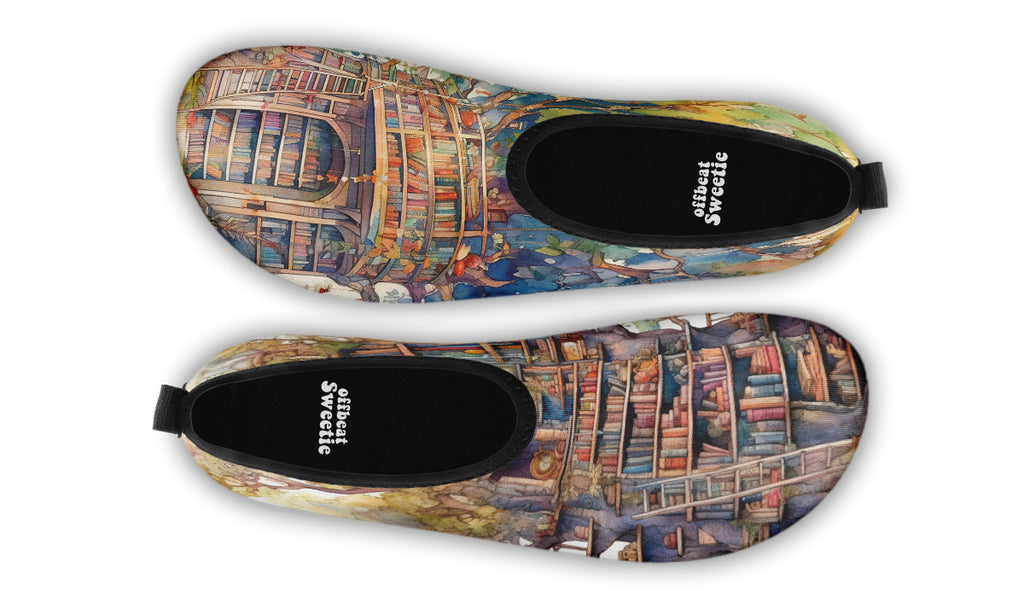 Tree Library Water Shoes - Offbeat Sweetie