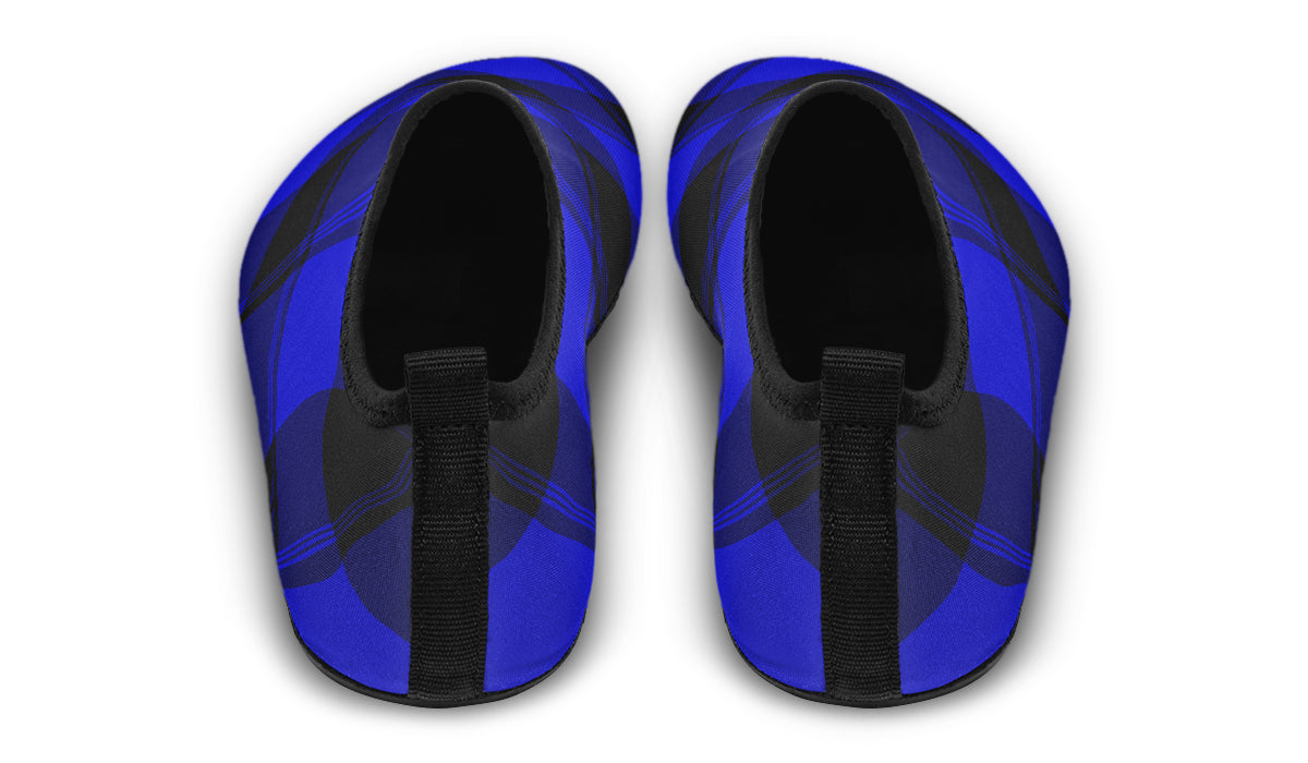 Vivid Blue Plaid Water Shoes