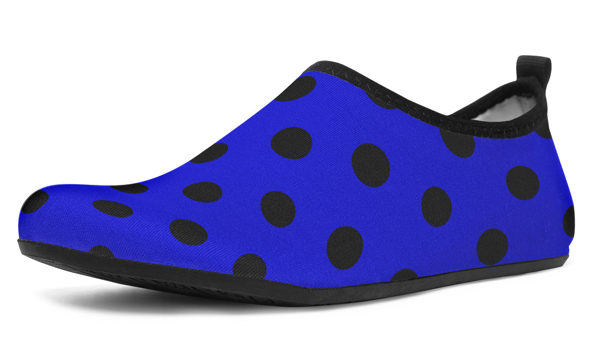 Vivid Blue Polka Dot Water Shoes