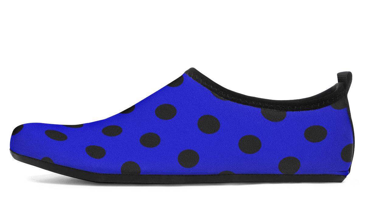 Vivid Blue Polka Dot Water Shoes