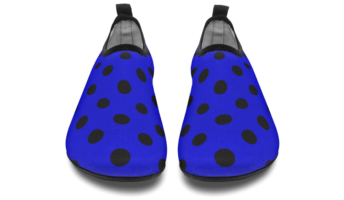 Vivid Blue Polka Dot Water Shoes