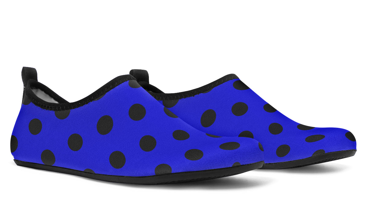 Vivid Blue Polka Dot Water Shoes