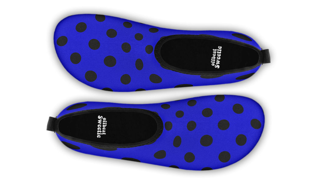 Vivid Blue Polka Dot Water Shoes