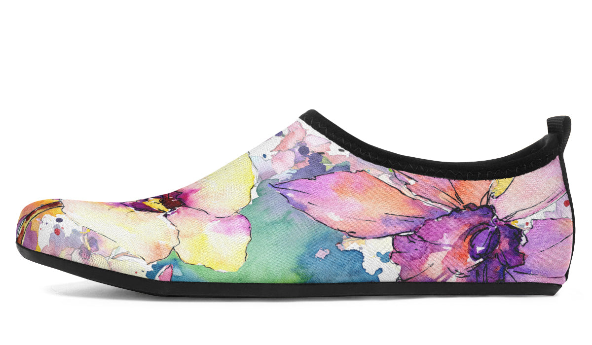 Watercolour Flowers Water Shoes - Offbeat Sweetie